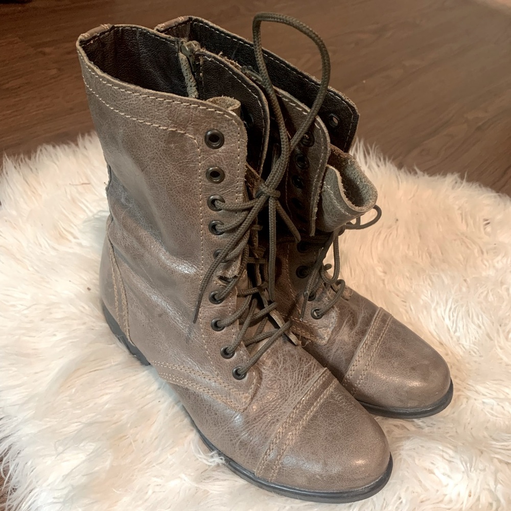 Steve Madden Combat Boots.